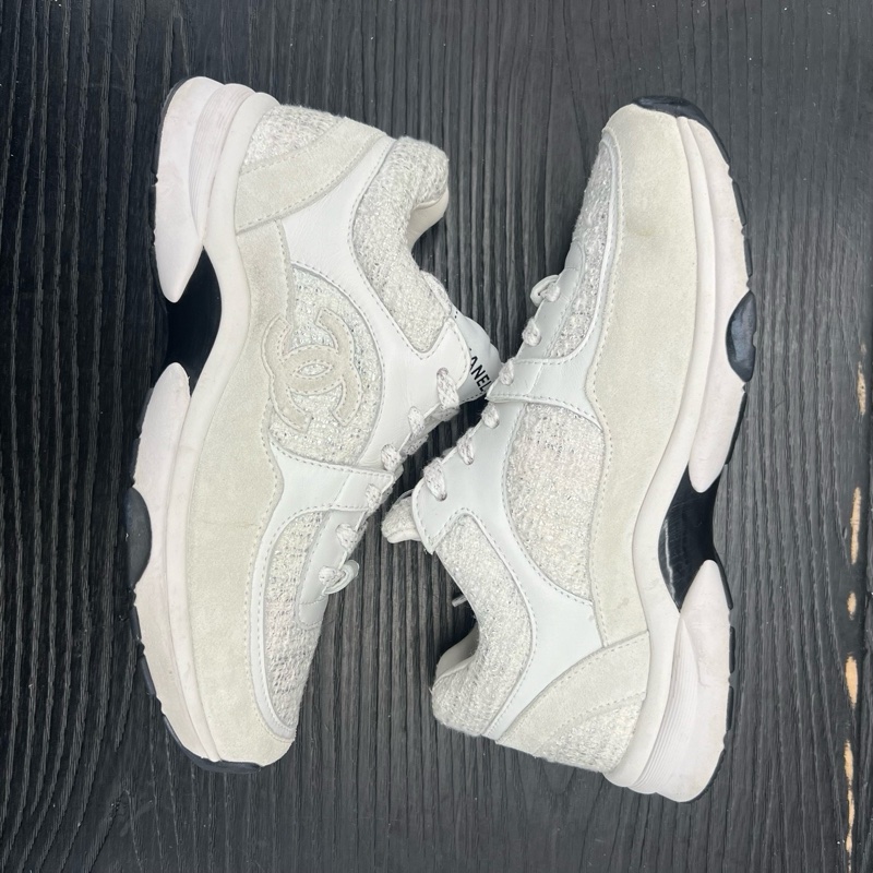 Chanel香奈兒 白麂皮運動鞋 36.5 碼-6