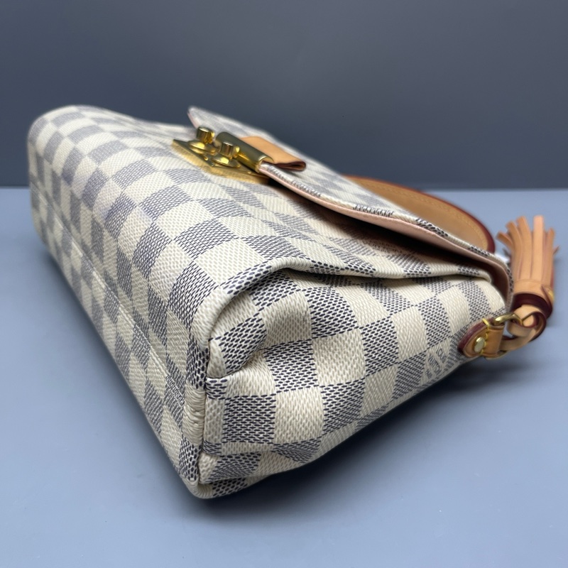 LV 路易威登 白棋盤格Croisette流蘇郵差包 尺寸23*16 SV-4