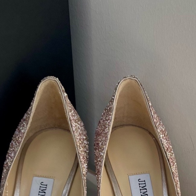 99新Jimmy Choo love系列 櫻花粉 尖頭細跟 高跟鞋 36碼-5