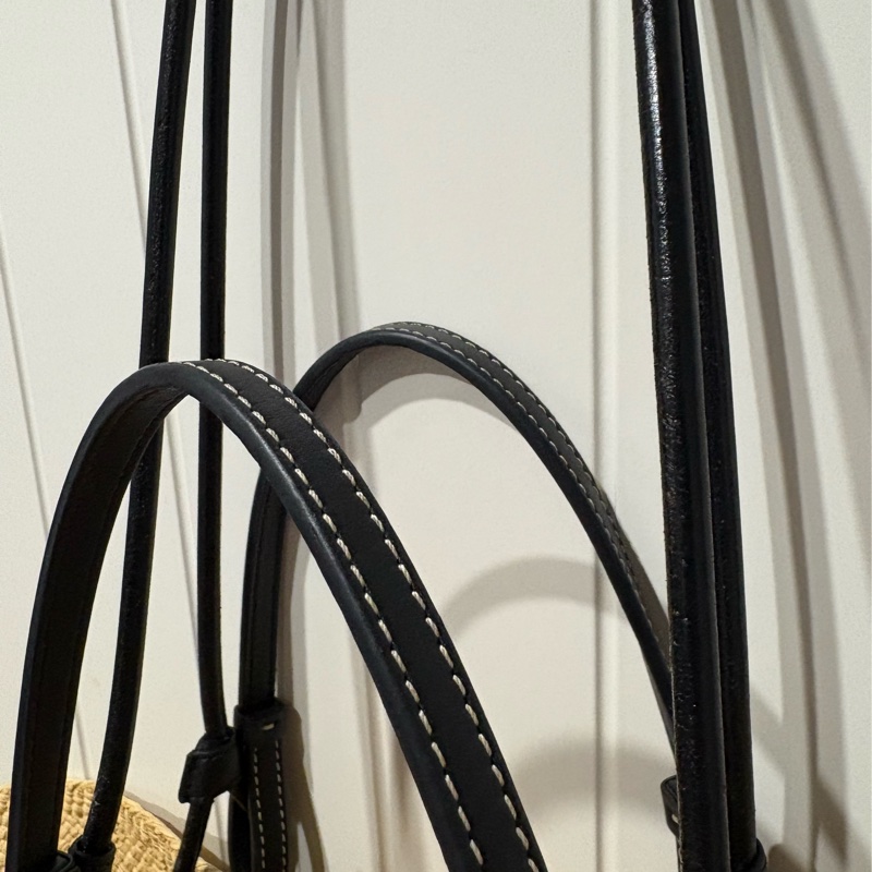 Loewe 小牛皮 Anagram 竹編包 黑色中號-9