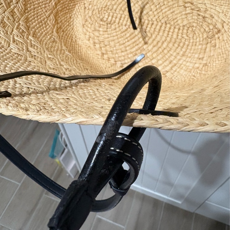 Loewe 小牛皮 Anagram 竹編包 黑色中號-11