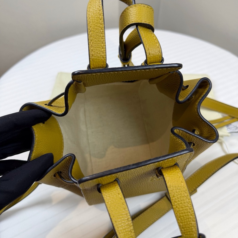 羅意威/LOEWE Hammock Mini 吊床 Drawstring 黃色 包身兩側採用抽繩設-7