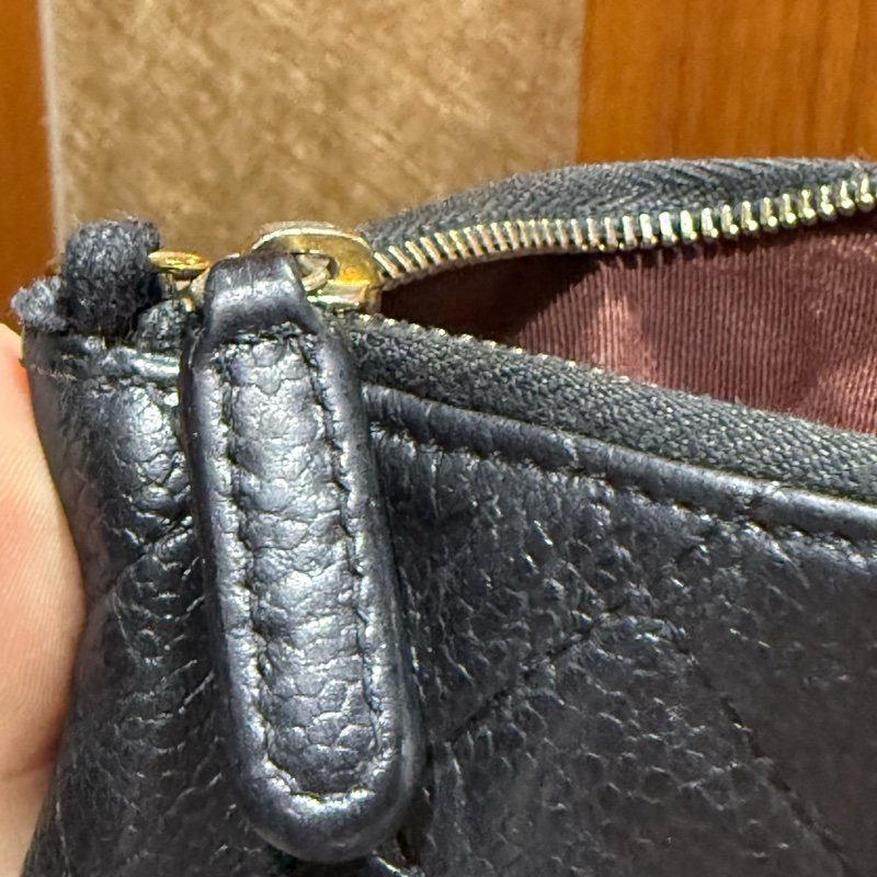 chanel 香奈兒 零錢包 黑色 一字零錢包 小廢包 黑金 附防塵袋 副廠鏈子 出清-18