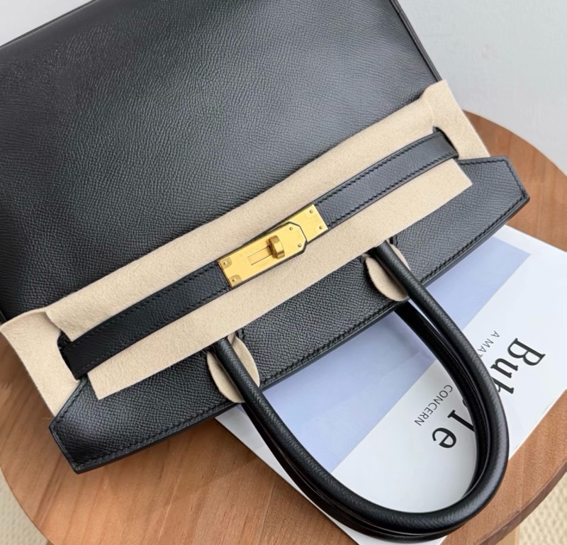Hermes愛馬仕birkin30黑金Espom皮D刻 有鎖具 塵袋 盒子-2