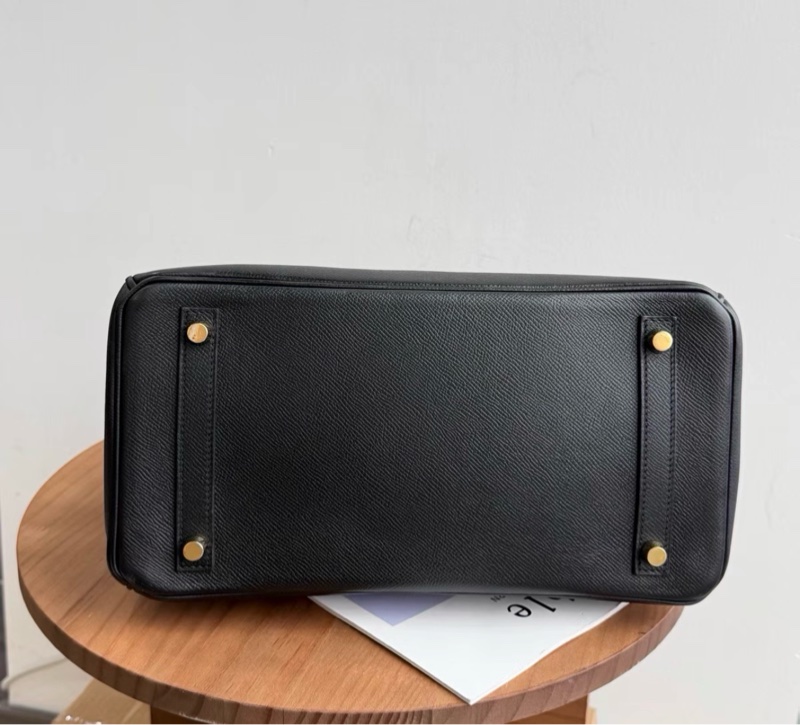 Hermes愛馬仕birkin30黑金Espom皮D刻 有鎖具 塵袋 盒子-6