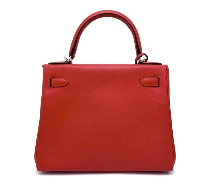 HERMES/愛馬仕番茄紅銀扣kelly 28 x刻-1