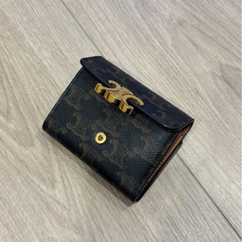 CELINE 凱旋門二合一可拆式短夾-5