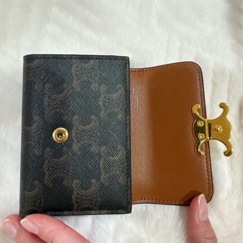 CELINE 凱旋門二合一可拆式短夾-11