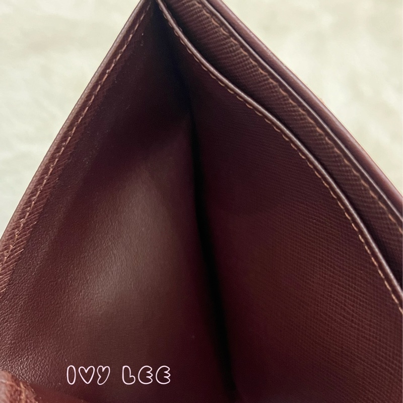 LOUIS VUITTON Monogram單寧 短夾 櫻桃紅 M92241正品 二手精品-7