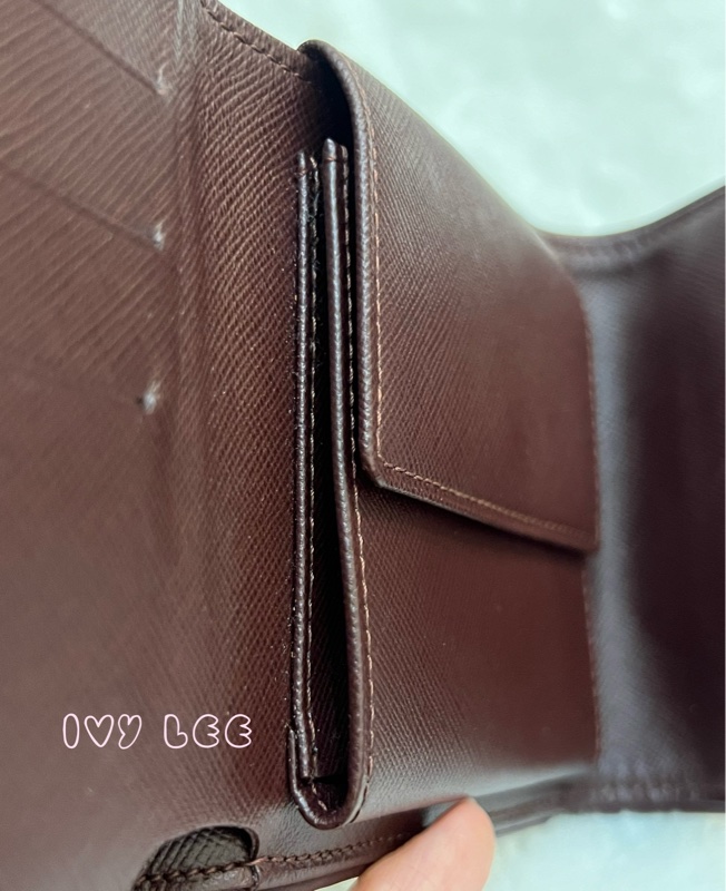 LOUIS VUITTON Monogram單寧 短夾 櫻桃紅 M92241正品 二手精品-11