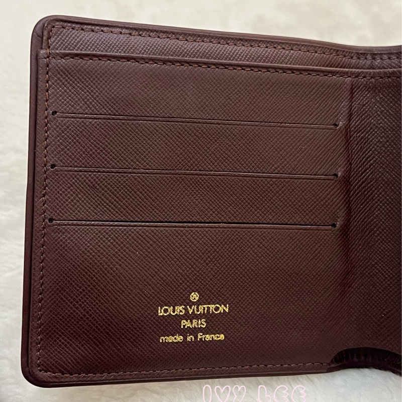 LOUIS VUITTON Monogram單寧 短夾 櫻桃紅 M92241正品 二手精品-20
