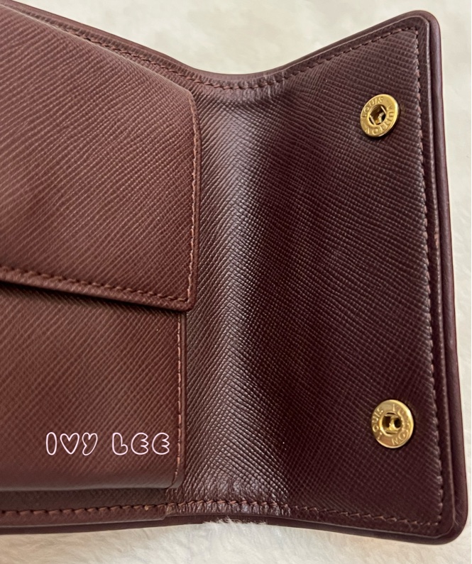 LOUIS VUITTON Monogram單寧 短夾 櫻桃紅 M92241正品 二手精品-22