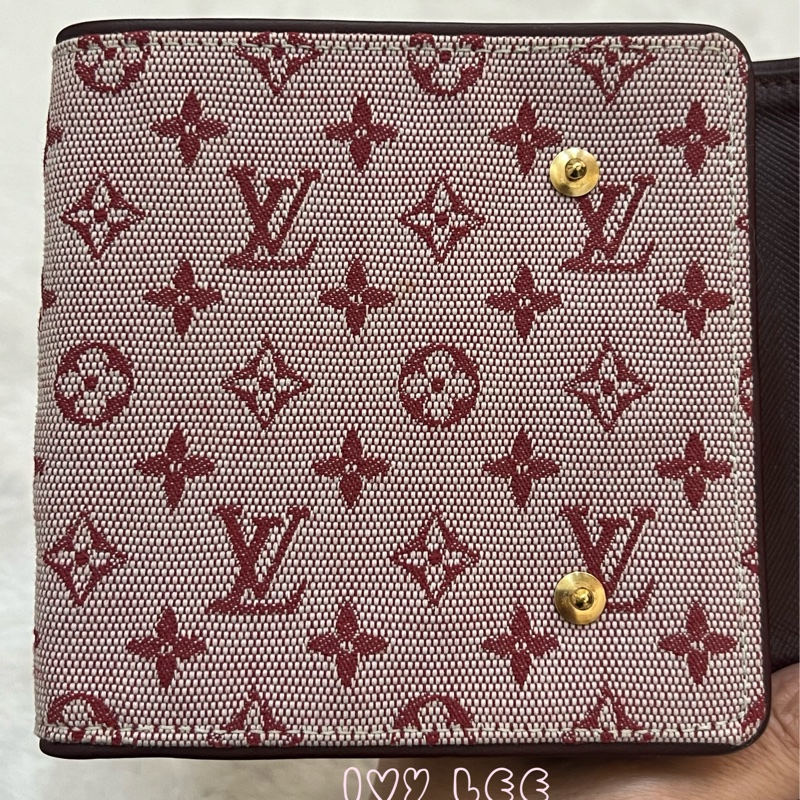 LOUIS VUITTON Monogram單寧 短夾 櫻桃紅 M92241正品 二手精品-23