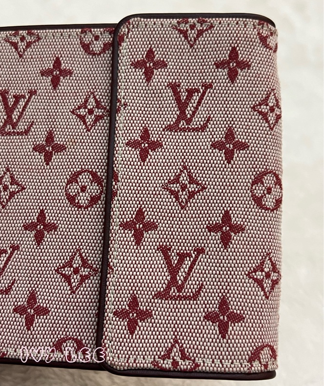 LOUIS VUITTON Monogram單寧 短夾 櫻桃紅 M92241正品 二手精品-24