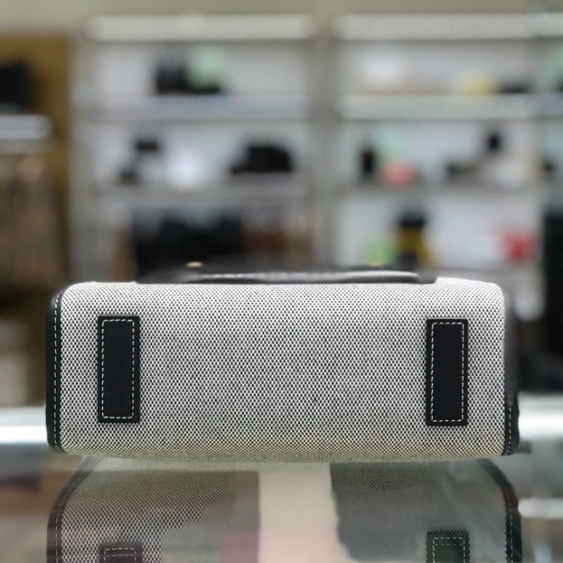 ⏰限時特賣價🌺Burberry 80441421 Freya 迷你雙色帆布拚皮芙蕾雅包 付長肩帶 黑色-7