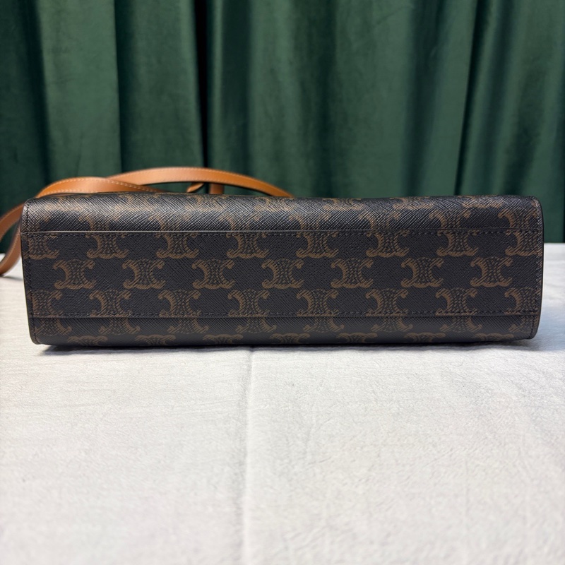 賽琳/Celine CABAS 小號標誌印花竪款手袋 琴譜包尺寸:28.5x33x8釐米-4