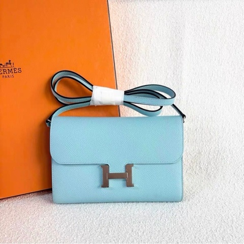 Hermes愛馬仕Constance 康康 Togo  Z刻 馬卡藍色銀扣 epsom皮