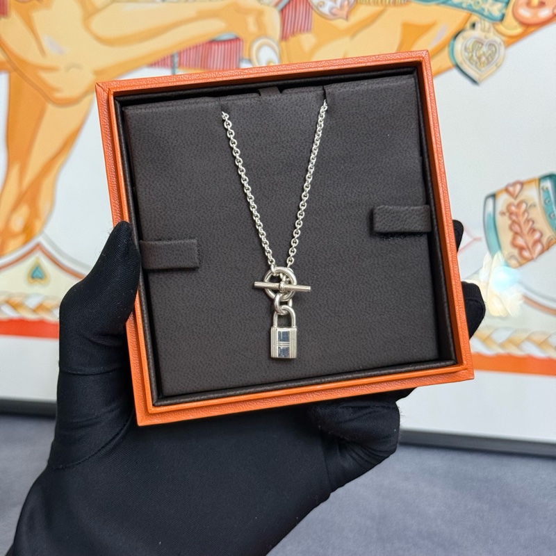 hermes愛馬仕鎖頭項鍊 925銀-3