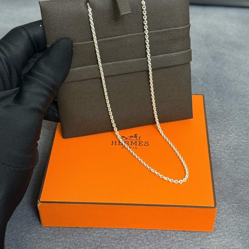 hermes愛馬仕鎖頭項鍊 925銀-4