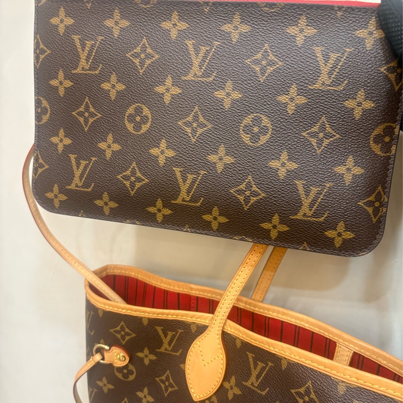 Louis Vuitton Neverfull MM 手提肩背托特包 中款 附手拿包-1