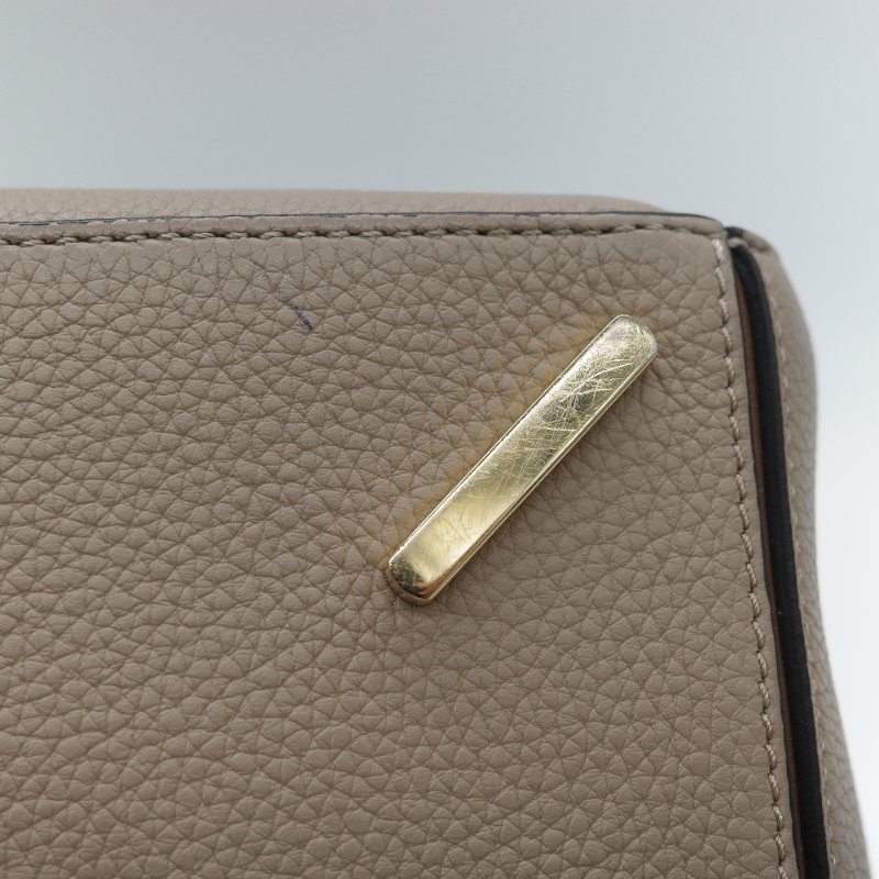 Loewe 羅威 Puzzle 中型 大象灰 奶咖色 牛皮 拼圖包 斜挎包 單肩包-10