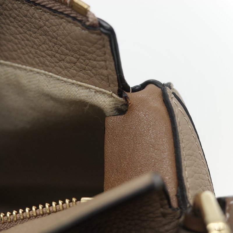 Loewe 羅威 Puzzle 中型 大象灰 奶咖色 牛皮 拼圖包 斜挎包 單肩包-20