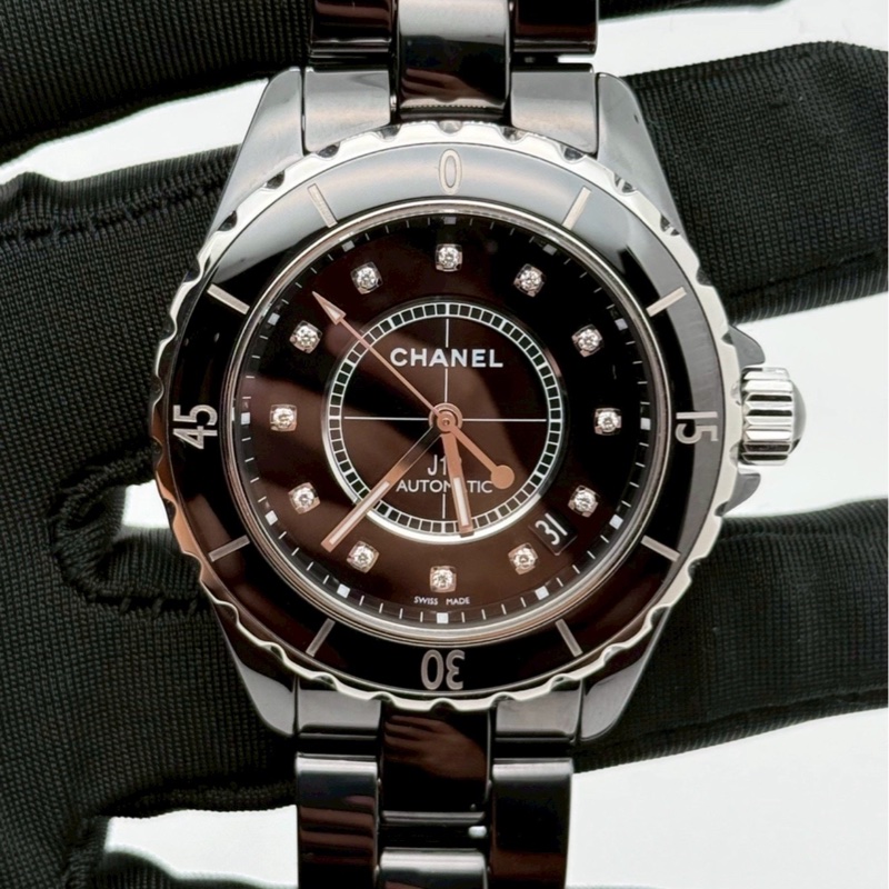 香奈兒黑色j12🔆滿鑽 38mm 👨✈️專櫃近40萬 #男錶🌍🌔🌏-0