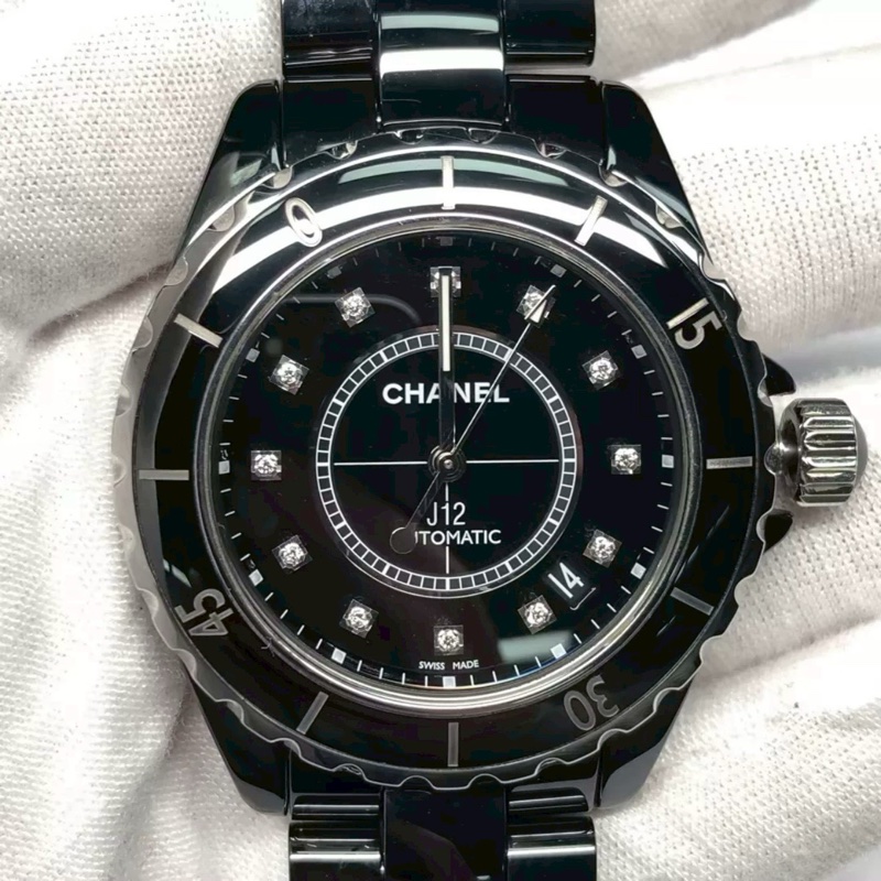 香奈兒黑色j12🔆滿鑽 38mm 👨✈️專櫃近40萬 #男錶🌍🌔🌏-1