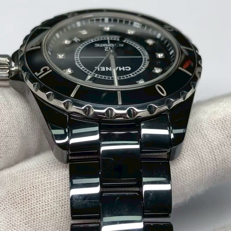 香奈兒黑色j12🔆滿鑽 38mm 👨✈️專櫃近40萬 #男錶🌍🌔🌏-3