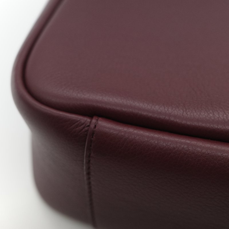 Saint Laurent 聖羅蘭 LE 5 À 7小型 粒面牛皮革 復古酒紅 柔軟手袋 單肩包 Hobo 包 托特包|專櫃85,100-8