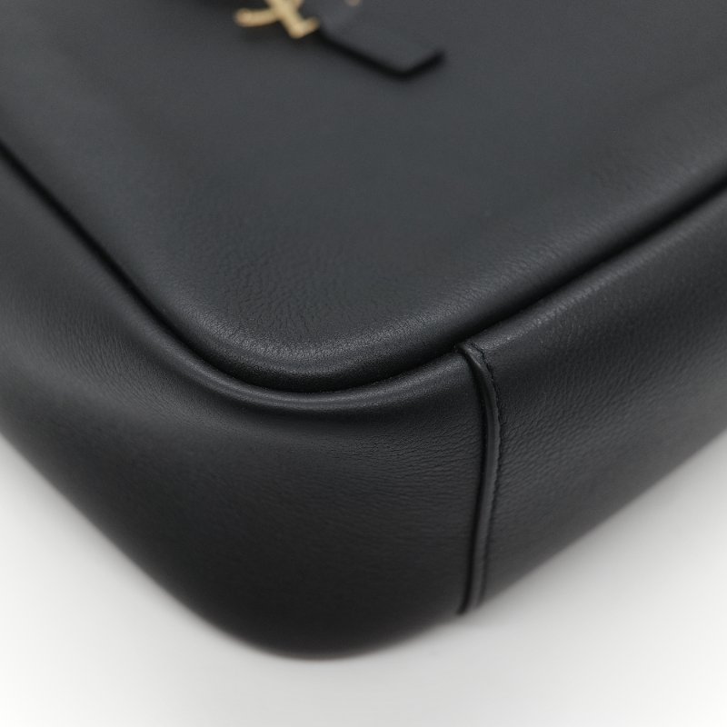 Saint Laurent 聖羅蘭 LE 5 À 7小型 粒面牛皮革 黑色 柔軟手袋 單肩包 Hobo 包 托特包|專櫃85,100-8