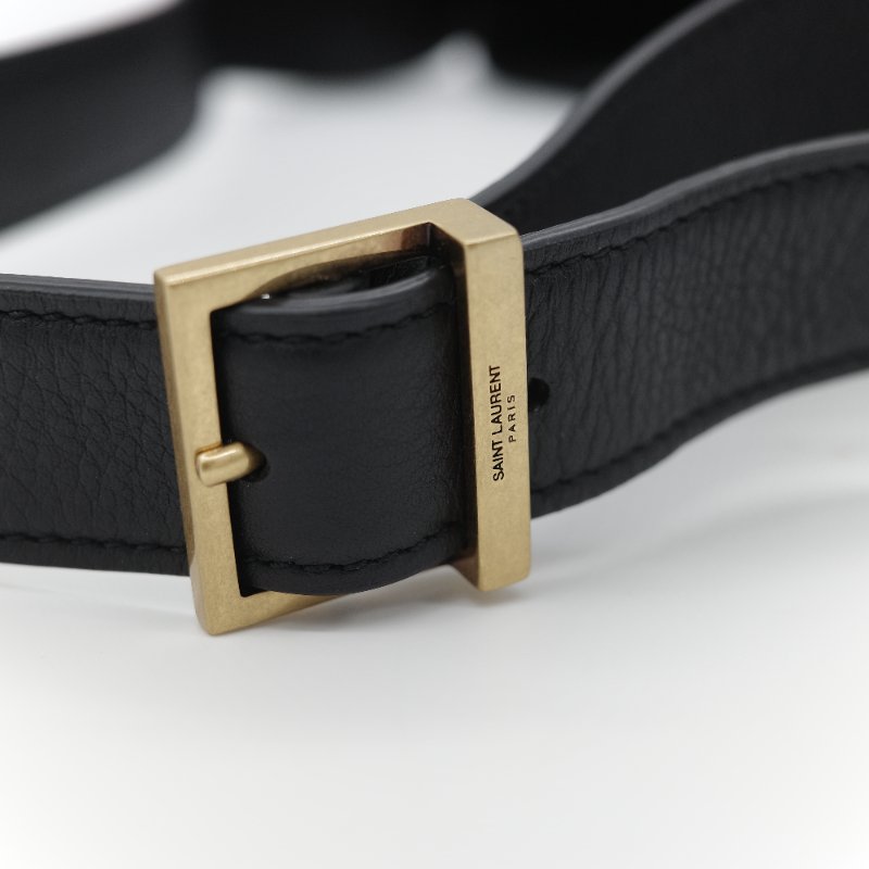 Saint Laurent 聖羅蘭 LE 5 À 7小型 粒面牛皮革 黑色 柔軟手袋 單肩包 Hobo 包 托特包|專櫃85,100-13