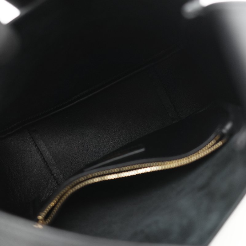 Saint Laurent 聖羅蘭 LE 5 À 7小型 粒面牛皮革 黑色 柔軟手袋 單肩包 Hobo 包 托特包|專櫃85,100-21