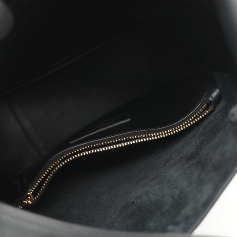 Saint Laurent 聖羅蘭 LE 5 À 7小型 粒面牛皮革 黑色 柔軟手袋 單肩包 Hobo 包 托特包|專櫃85,100-22