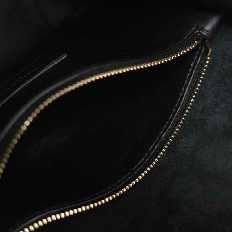 Saint Laurent 聖羅蘭 LE 5 À 7小型 粒面牛皮革 黑色 柔軟手袋 單肩包 Hobo 包 托特包|專櫃85,100-23