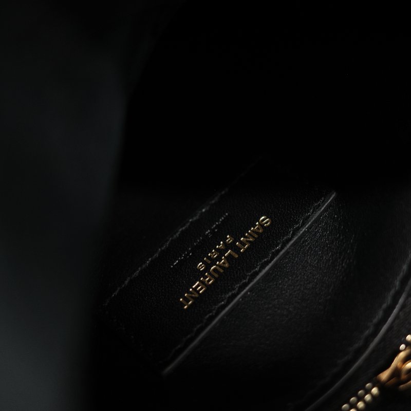 Saint Laurent 聖羅蘭 LE 5 À 7小型 粒面牛皮革 黑色 柔軟手袋 單肩包 Hobo 包 托特包|專櫃85,100-25