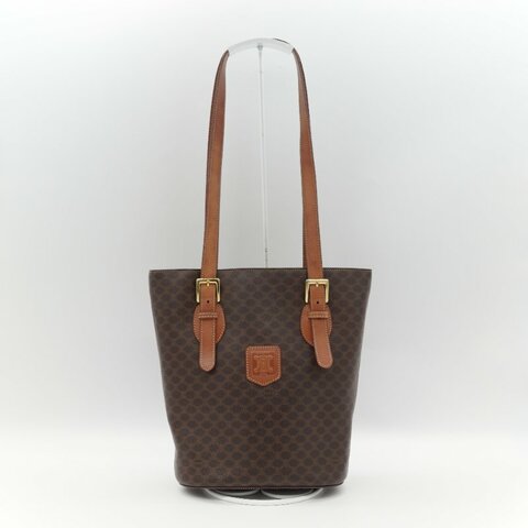 Celine 思琳 Vintage 凱旋門 棕色花紋 長型 單肩包 托特包