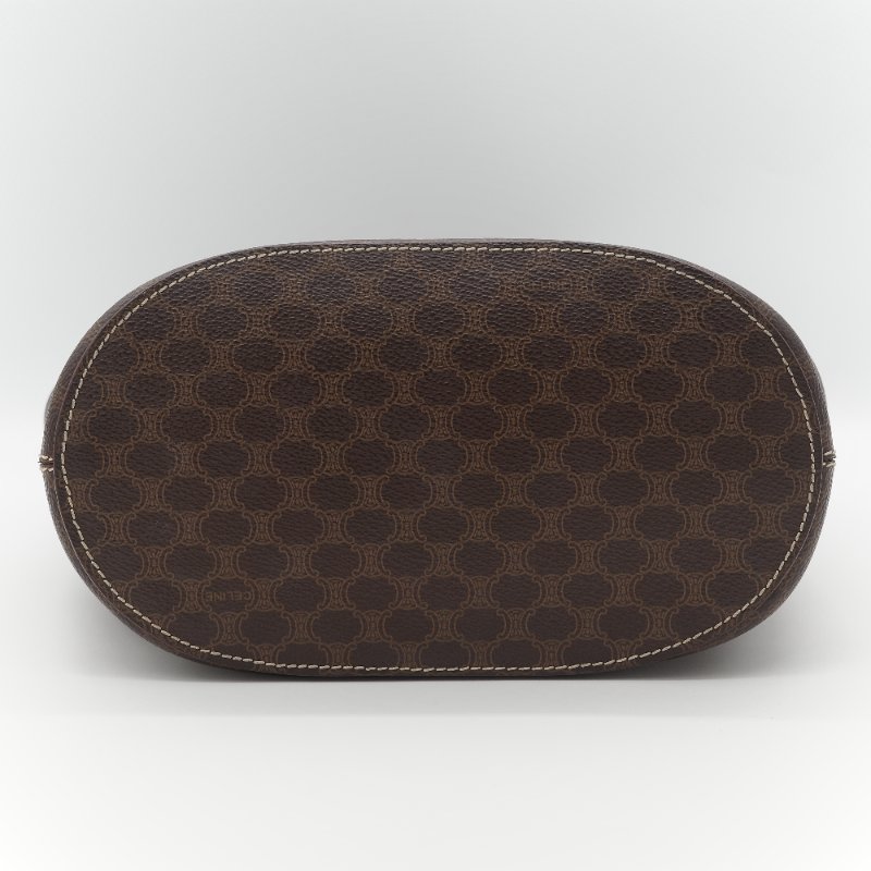 Celine 思琳 Vintage 凱旋門 棕色花紋 長型 單肩包 托特包-8