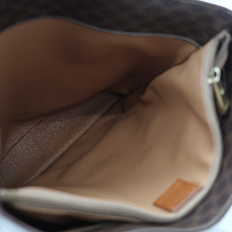 Celine 思琳 Vintage 凱旋門 棕色花紋 長型 單肩包 托特包-22