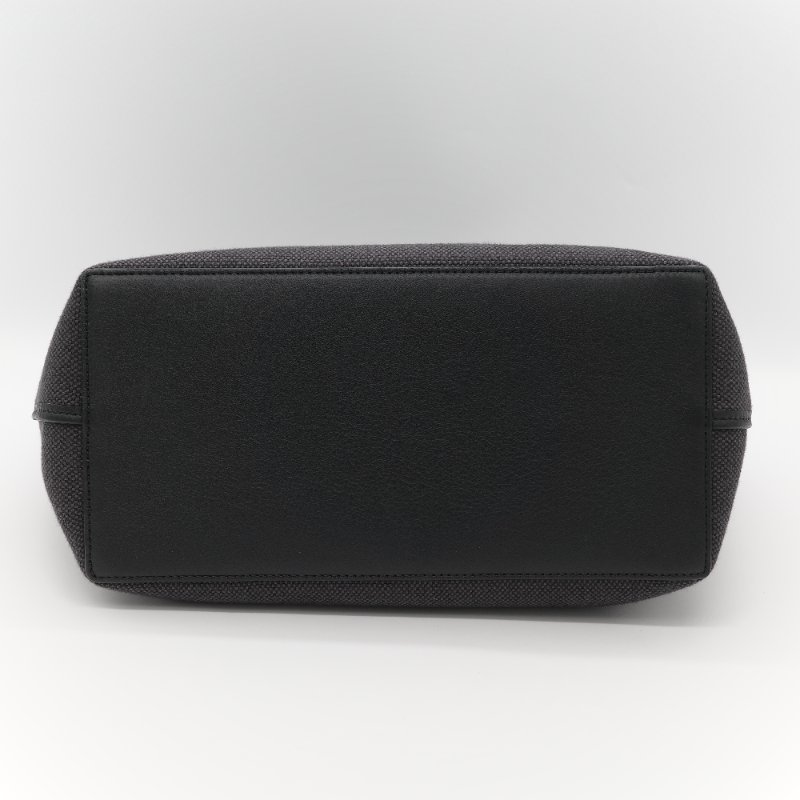 Loewe 羅威 Anagram 碳黑色 Tote Bag 帆布拼皮革 單肩包 手提袋 托特包-8