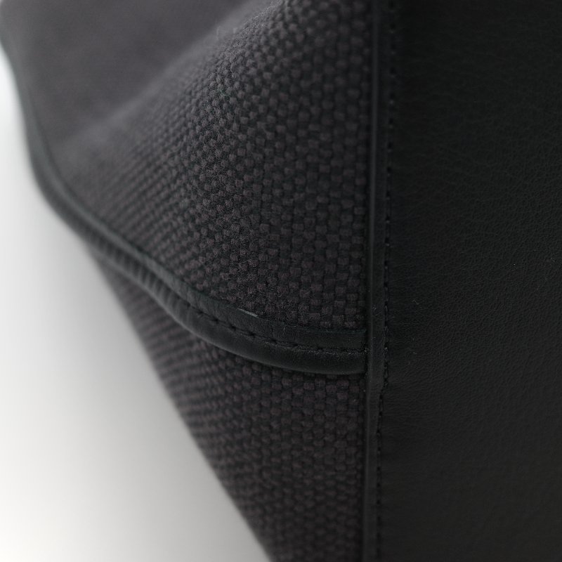 Loewe 羅威 Anagram 碳黑色 Tote Bag 帆布拼皮革 單肩包 手提袋 托特包-10