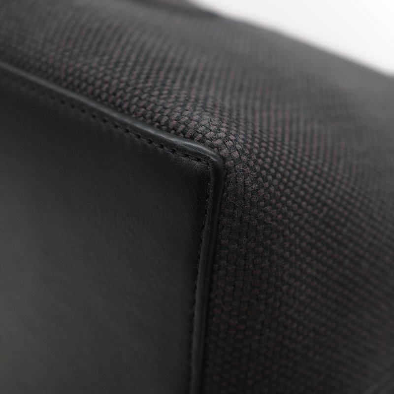 Loewe 羅威 Anagram 碳黑色 Tote Bag 帆布拼皮革 單肩包 手提袋 托特包-11