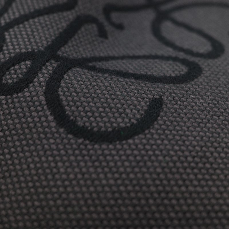 Loewe 羅威 Anagram 碳黑色 Tote Bag 帆布拼皮革 單肩包 手提袋 托特包-12