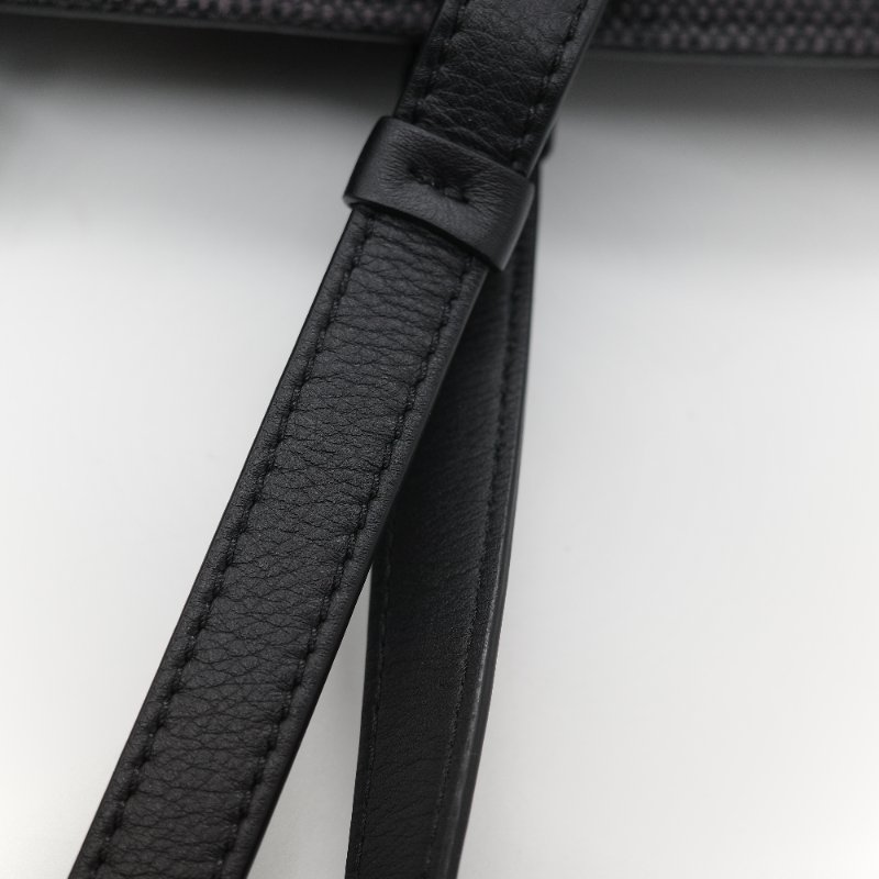 Loewe 羅威 Anagram 碳黑色 Tote Bag 帆布拼皮革 單肩包 手提袋 托特包-19