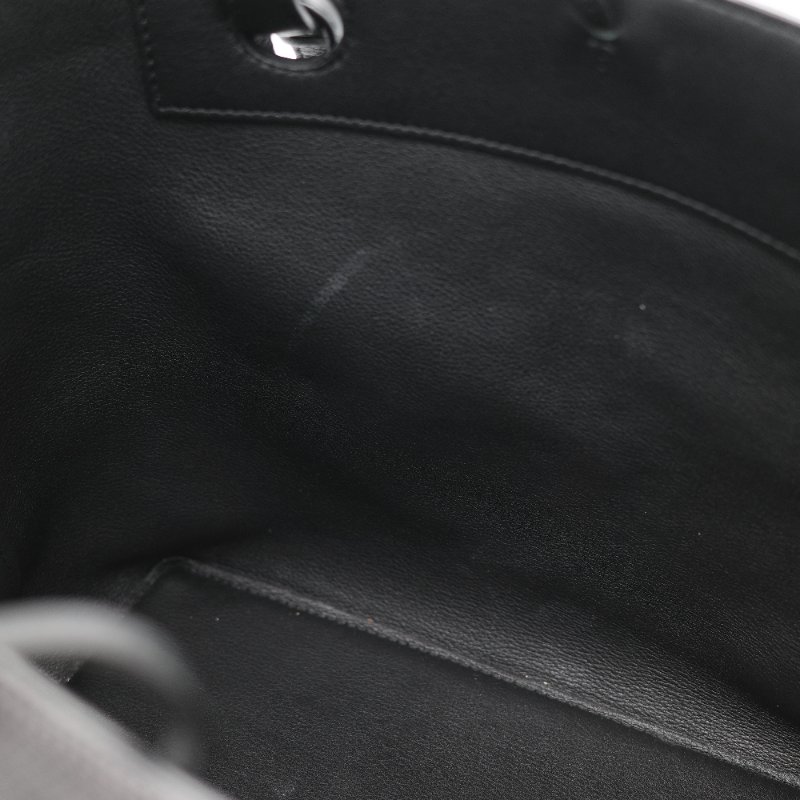 Loewe 羅威 Anagram 碳黑色 Tote Bag 帆布拼皮革 單肩包 手提袋 托特包-31