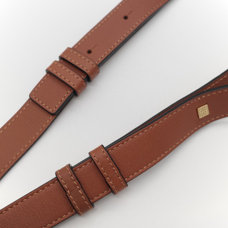 Loewe 羅威 Hammock 吊床包 Anagram 奶白色 提花 焦糖色牛皮 單肩包 斜挎包-21