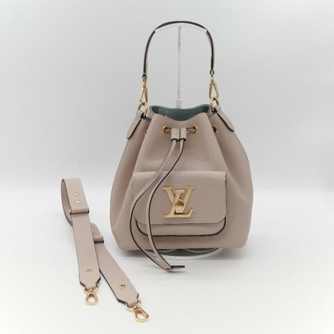 Louis Vuitton 路易威登 Lockme 粒面牛皮 淡粉色 天空藍 手提包 水桶包 單肩包