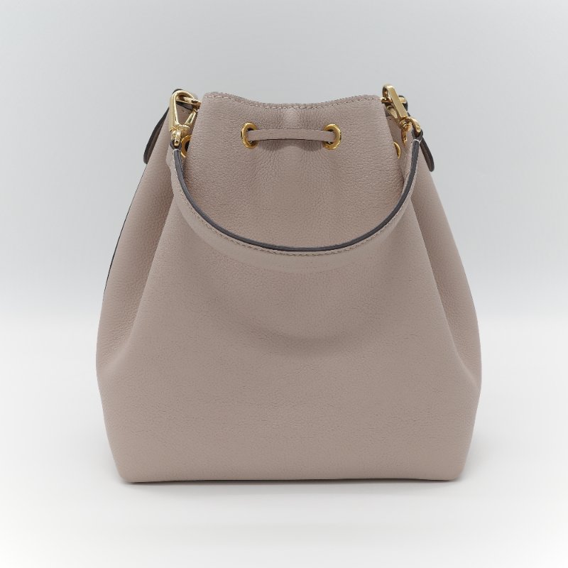 Louis Vuitton 路易威登 Lockme 粒面牛皮 淡粉色 天空藍 手提包 水桶包 單肩包-5