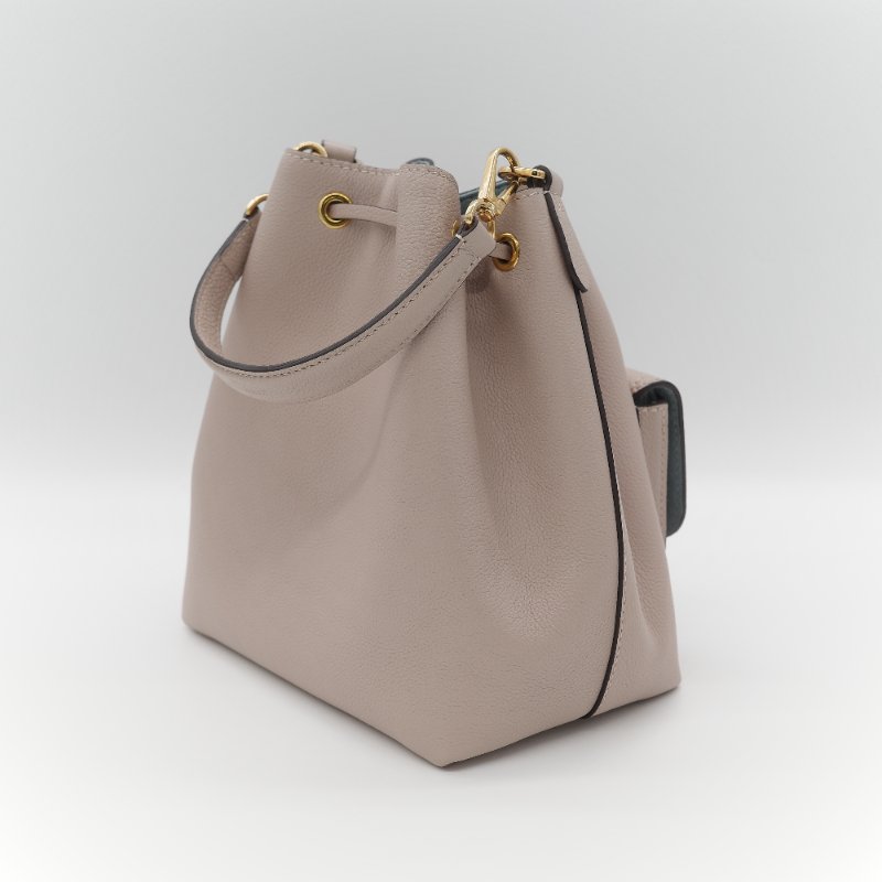 Louis Vuitton 路易威登 Lockme 粒面牛皮 淡粉色 天空藍 手提包 水桶包 單肩包-7