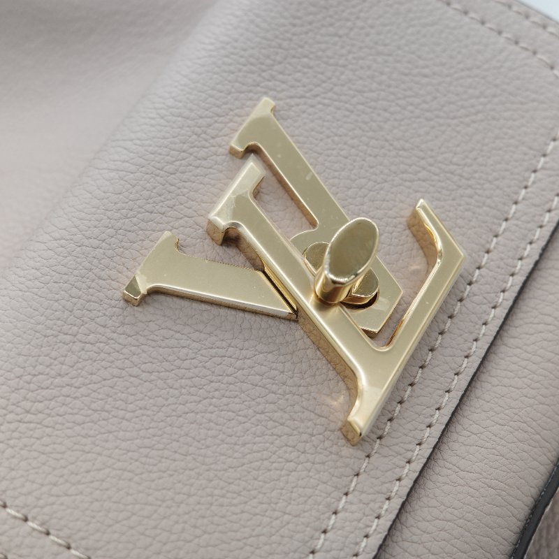 Louis Vuitton 路易威登 Lockme 粒面牛皮 淡粉色 天空藍 手提包 水桶包 單肩包-16